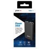 Groov-e GVCH5000BK Portable Power Stick 5000mAh Powerbank- Black