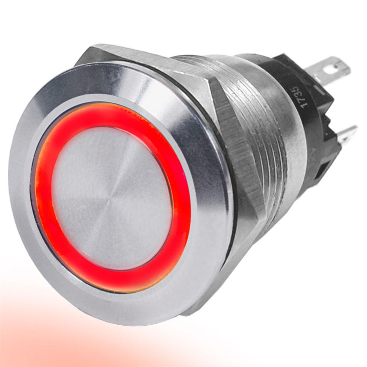 Blue Sea LED Push Button Switch SS 10A Off-On Red - PROTEUS MARINE STORE