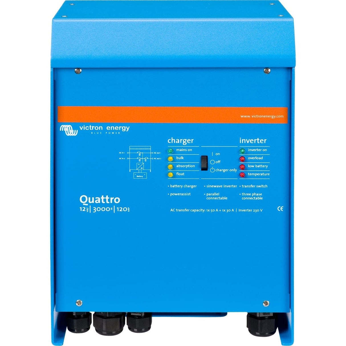 Victron Quattro Inverter Charger (12V / 3000VA / 120A)