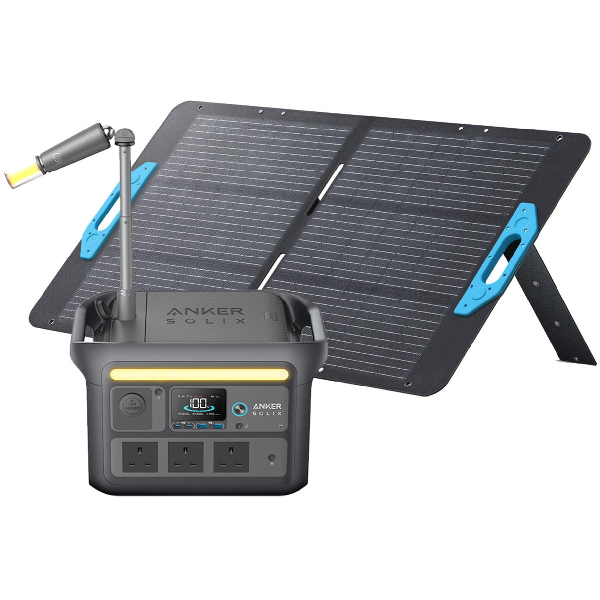 Anker Solix C800 Plus Portable Battery Power Station + PS100 100W Solar Panel MC4 CONNECTOR