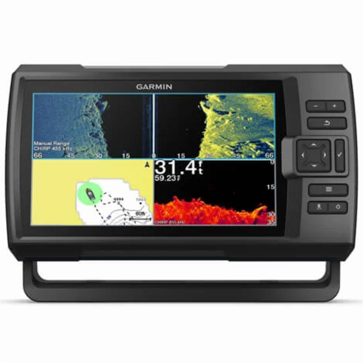 Garmin Striker Vivid 9sv 9 Marine GPS Fish Finder - IPX7 - Display On