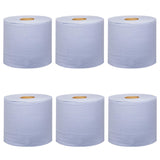 Blue Rolls 2-Ply 170mm x 150 Metres Workshop Wipes - Pack of 6