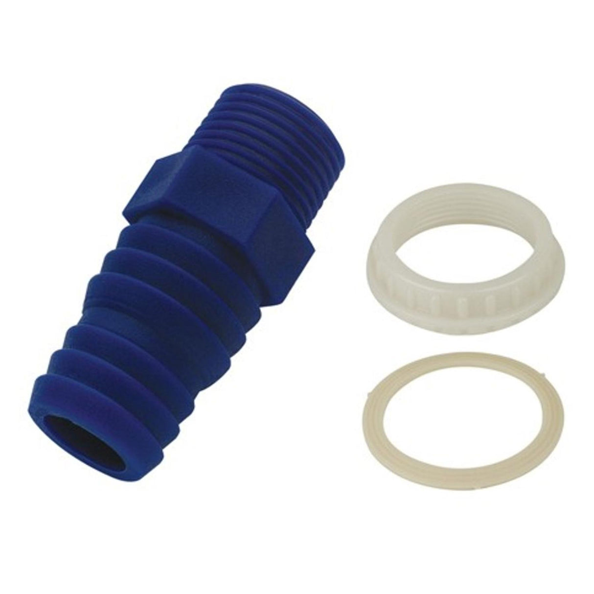 Can Plastic Hose Connector 3/8" BSP Male - 17/19mm Hose + Back Nut
