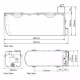 Whale Expanse 8L Underfloor Water Heater Gas & Electric, Flue Kit Motorhome