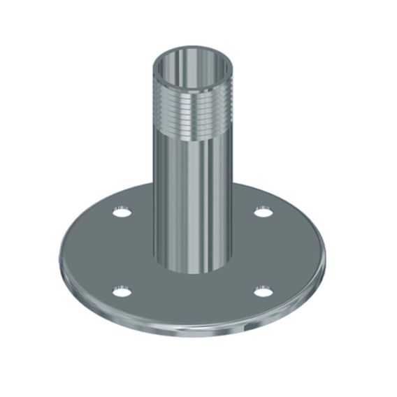 DECK MOUNT BASE 1"- 14 MALE THREADS FOR GPS AND OTHER ANTENNAS SAME THREADS INOX AISI 316