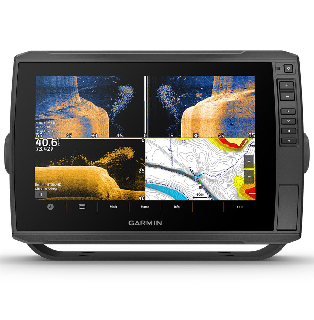 Garmin ECHOMAP Ultra 2 10" Chartplotter 102sv with GT56UHD-TM Transducer, IPX7