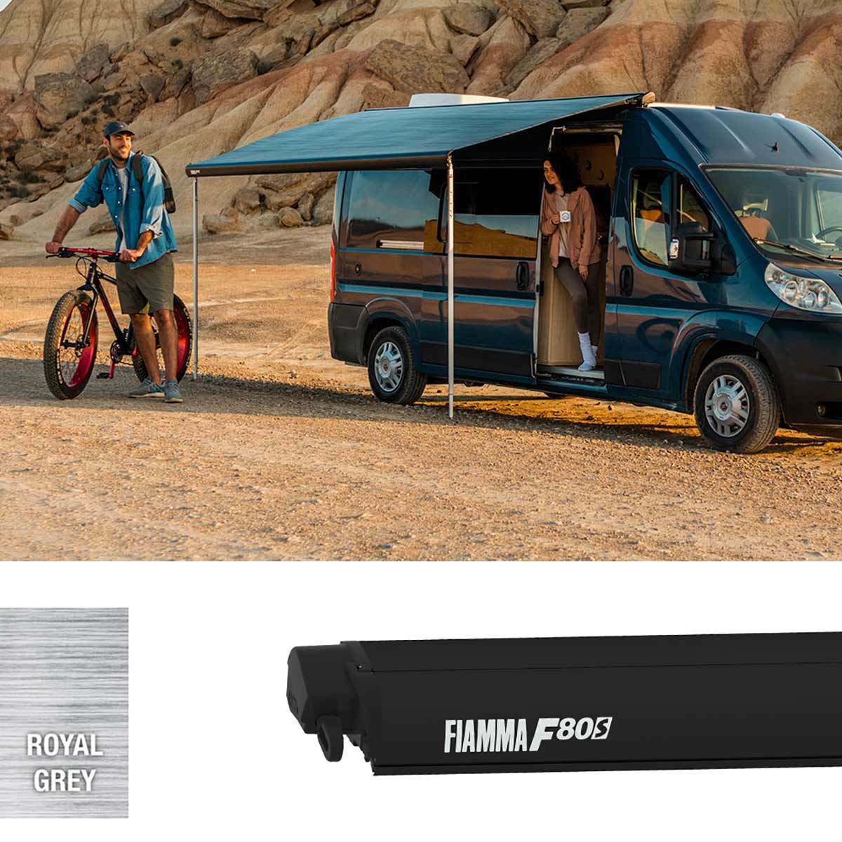 Fiamma F80S 320 Awning Deep Black - Royal Grey