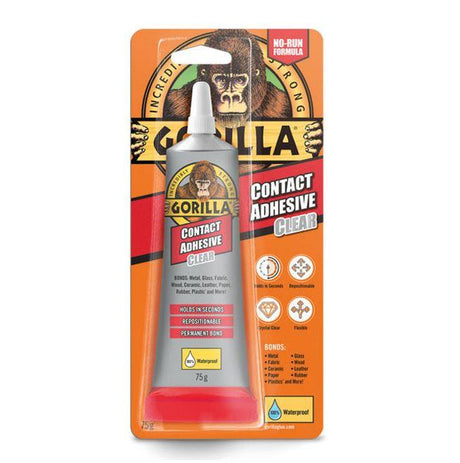 Gorilla Contact Adhesive Clear 75g - PROTEUS MARINE STORE