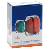 Osculati Sphera II SS LED Red & Green Navigation Light - 20M, Bi-Colour for Boat Sailing