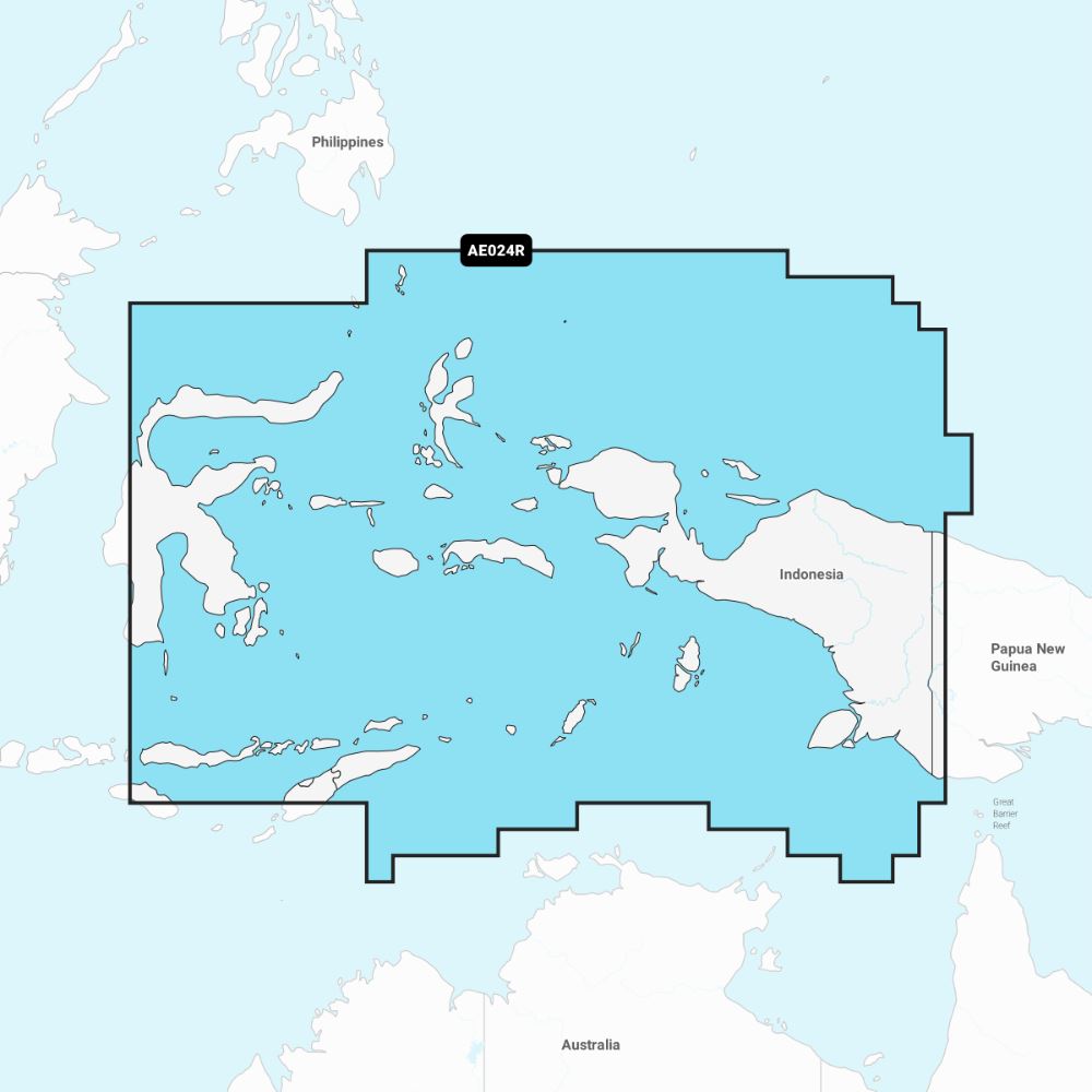 Garmin Navionics + Chart: AE024R - Central W Papua & E Sulawesi - PROTEUS MARINE STORE