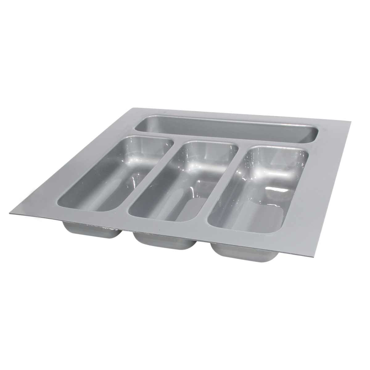 Plastic Cutlery Tray Silver 380 x 370mm