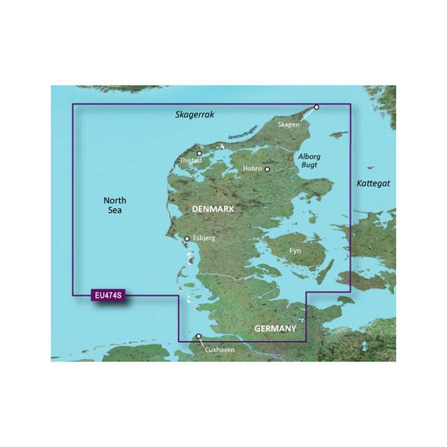Garmin BlueChart G3 Vision - VEU474S: North Denmark & the Eider - PROTEUS MARINE STORE