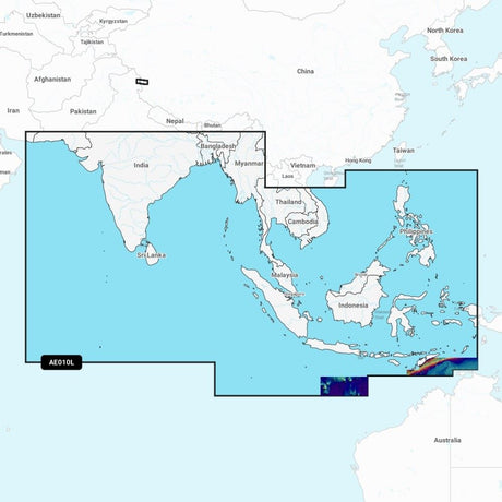 Garmin Navionics Vision+ Chart: AE010L - Indian Ocean & S China Sea - PROTEUS MARINE STORE