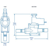 Whale Inline Water Pressure Switch For 12mm Pipe Caravan Motorhome Boat WU7207