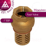 Maestrini Brass Foot Valve (1" BSP Female) - PROTEUS MARINE STORE