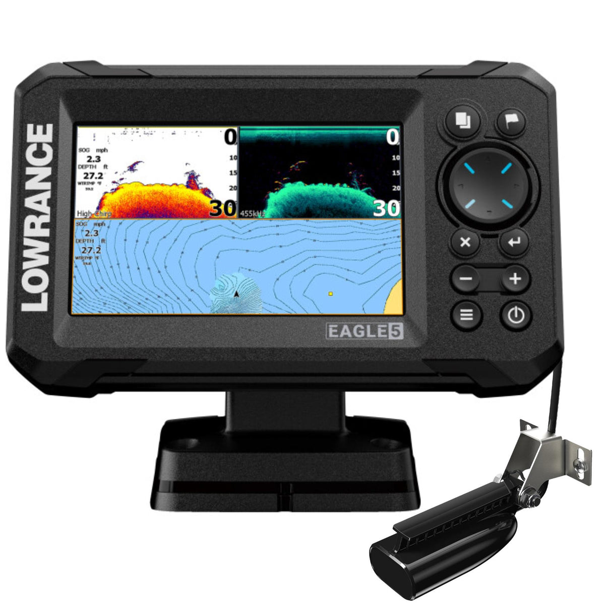 Lowrance Eagle 5 Fishfinder/ Chartplotter with SplitShot HD Transducer