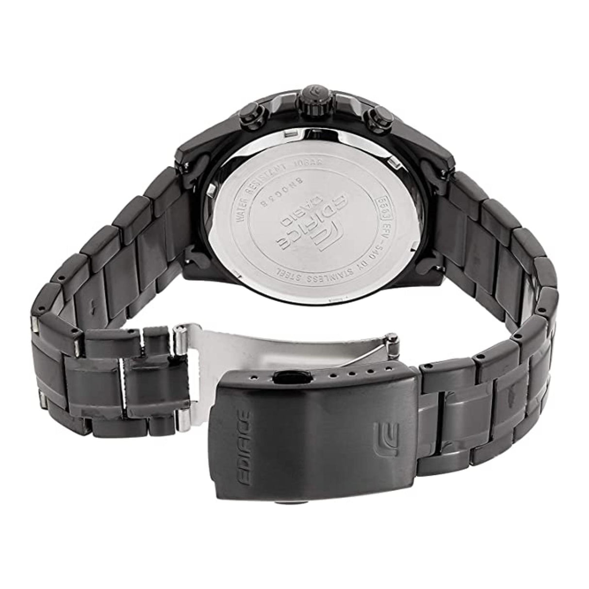 Casio Edifice Men Chronograph Quartz Watch with Stainless Steel Bracelet│Black - PROTEUS MARINE STORE
