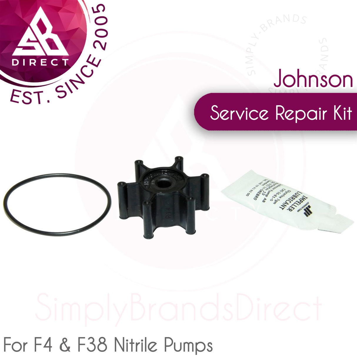 Johnson 09-824P-9 Impeller Kit for F4 and F38 Pumps (Nitrile)
