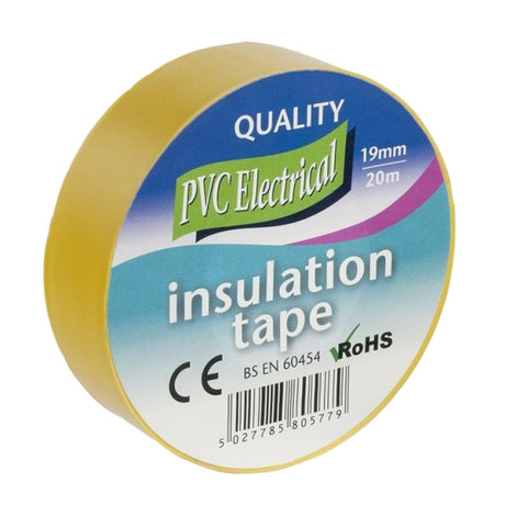 Electrical PVC Insulation Tape Yellow 19mm x 20m - PROTEUS MARINE STORE