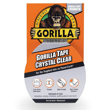 Gorilla Tape Crystal Clear Repair 8.2m - PROTEUS MARINE STORE