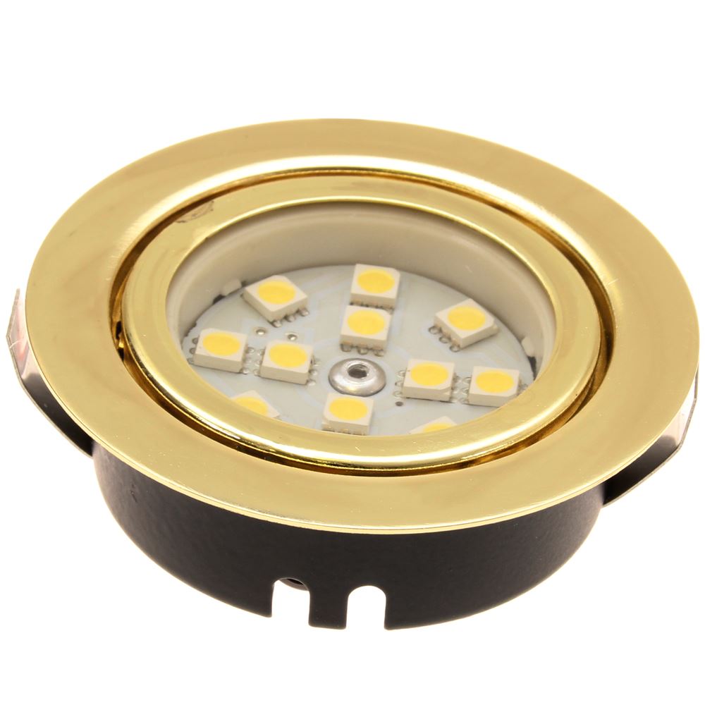 Gold (Brass) Recessed LED Downlight Unswitched (Cool White)
