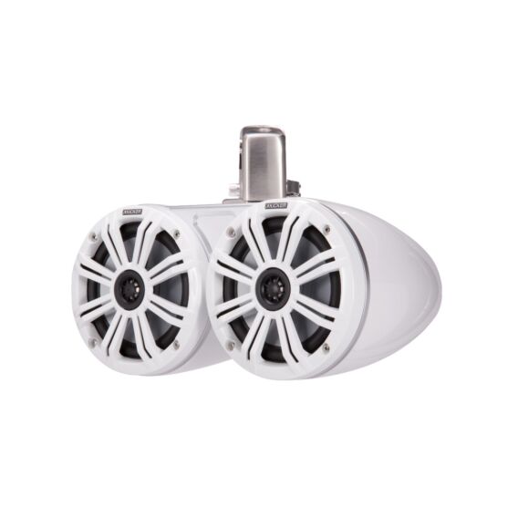 KMTC Marine Dual 6.5" Coaxial Tower System - White