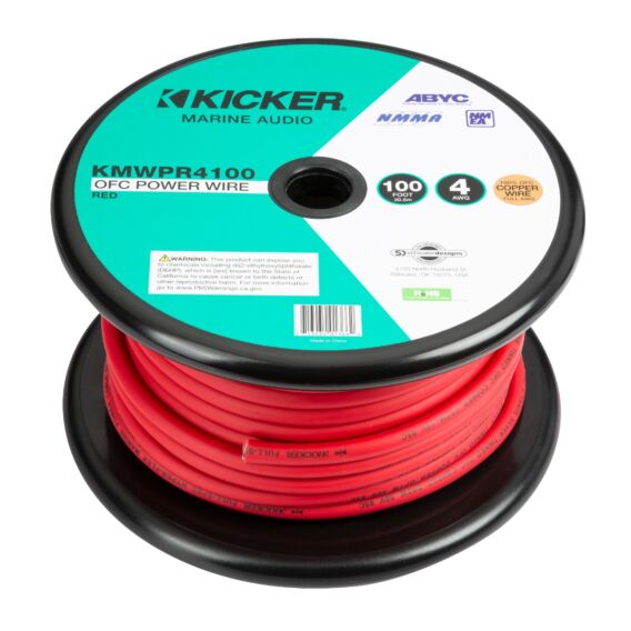 Marine 4AWG Red Power Cable - 100ft