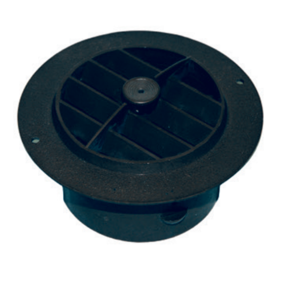 100 mm (4") Round Damper Vent , Off, black