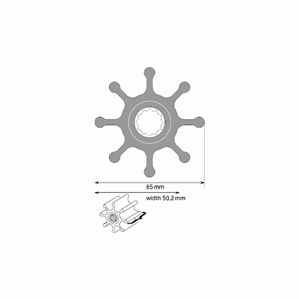 Johnson 09-1028B Impeller Kit for F7 & John Deere Pumps (Neoprene) - PROTEUS MARINE STORE