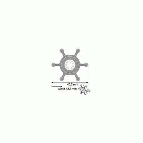 Johnson 09-1052S-9 Impeller Kit for F3 and TA3P10 Pumps (Nitrile) - PROTEUS MARINE STORE