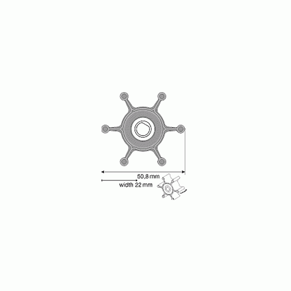 Johnson 09-824P-9 Impeller Kit for F4 and F38 Pumps (Nitrile) - PROTEUS MARINE STORE
