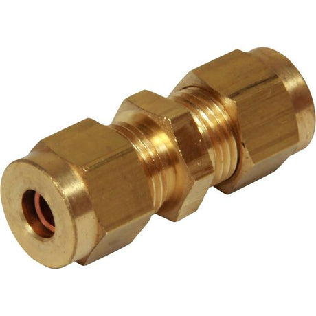 AG Brass Straight Coupling 3/16" x 3/16" - PROTEUS MARINE STORE