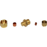 AG Brass Straight Coupling 1/4" x 1/8" - PROTEUS MARINE STORE