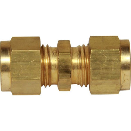 AG Brass Straight Coupling 5/16" x 1/4" - PROTEUS MARINE STORE
