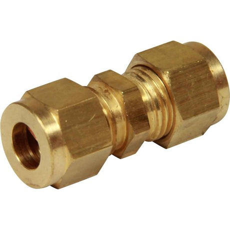 AG Brass Straight Coupling 5/16" x 1/4" - PROTEUS MARINE STORE