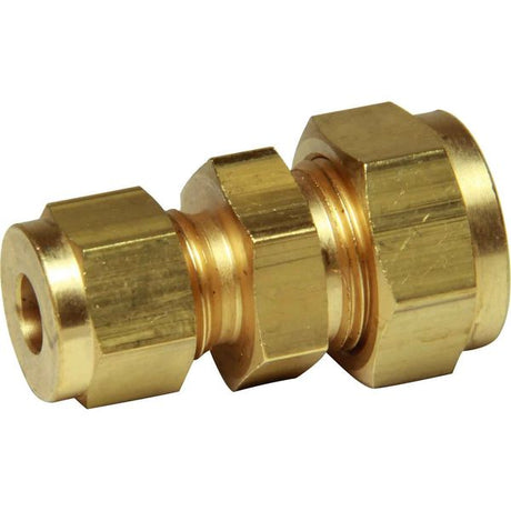 AG Brass Straight Coupling 3/8" x 1/4" - PROTEUS MARINE STORE