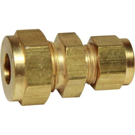 AG Brass Straight Coupling 3/8" x 5/16" Packaged - PROTEUS MARINE STORE