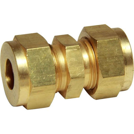AG Brass Straight Coupling 3/8" x 3/8" - PROTEUS MARINE STORE