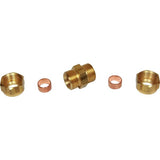 AG Brass Straight Coupling 1/2" x 1/2" - PROTEUS MARINE STORE