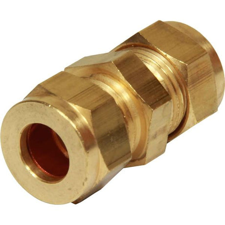 AG Brass Straight Coupling 1/2" x 1/2" - PROTEUS MARINE STORE