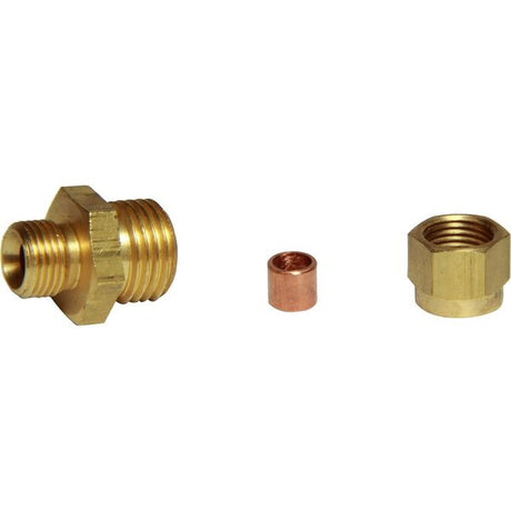 AG Brass Male Stud Coupling 3/16" x 1/4" BSP - PROTEUS MARINE STORE