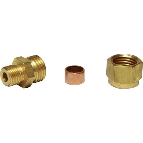 AG Brass Male Stud Coupling 5/16" x 1/8" BSP - PROTEUS MARINE STORE