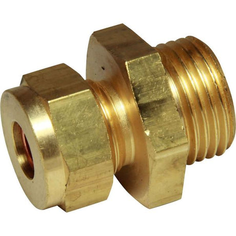 AG Brass Male Stud Coupling 3/8" x 1/2" BSP - PROTEUS MARINE STORE