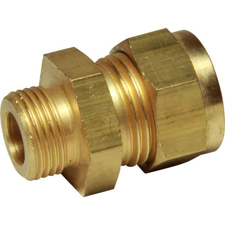 AG Brass Male Stud Coupling 1/2" x 3/8" BSP - PROTEUS MARINE STORE