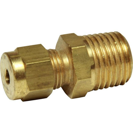 AG Brass Male Stud Coupling 1/8" x 1/4" BSP Taper - PROTEUS MARINE STORE