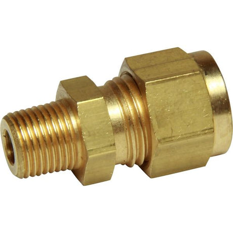 AG Brass Male Stud Coupling 1/4" x 1/8" BSP Taper - PROTEUS MARINE STORE