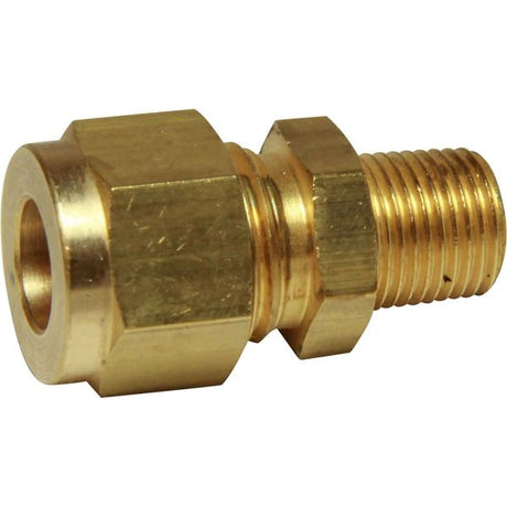 AG Brass Male Stud Coupling 5/16" x 1/8" BSP Taper - PROTEUS MARINE STORE