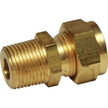 AG Brass Male Stud Coupling 3/8" x 3/8" BSP Taper Packaged - PROTEUS MARINE STORE