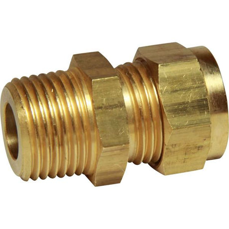 AG Brass Male Stud Coupling 1/2" x 1/2" BSP Taper - PROTEUS MARINE STORE