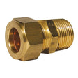 AG Brass Male Stud Coupling 12mm x 1/4" BSP Taper - PROTEUS MARINE STORE
